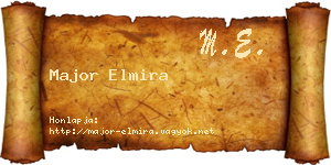 Major Elmira névjegykártya