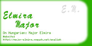 elmira major business card
